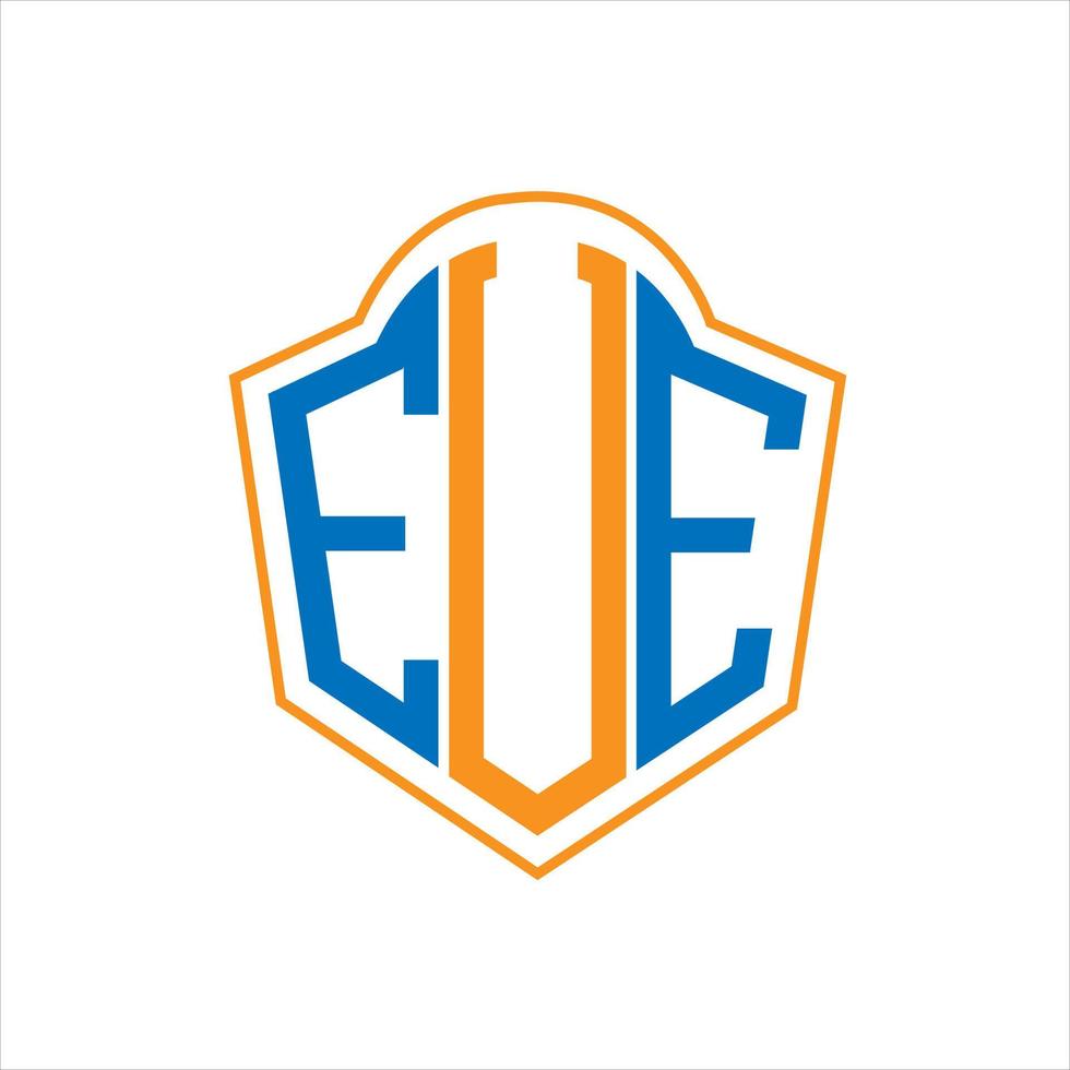 eue abstrakt monogram skydda logotyp design på vit bakgrund. eue kreativ initialer brev logotyp. vektor