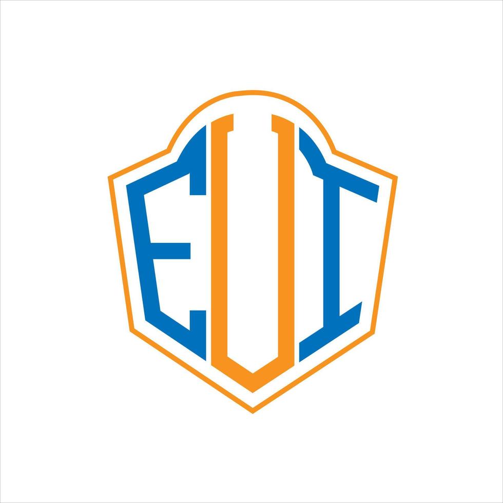 eui abstrakt monogram skydda logotyp design på vit bakgrund. eui kreativ initialer brev logotyp. vektor