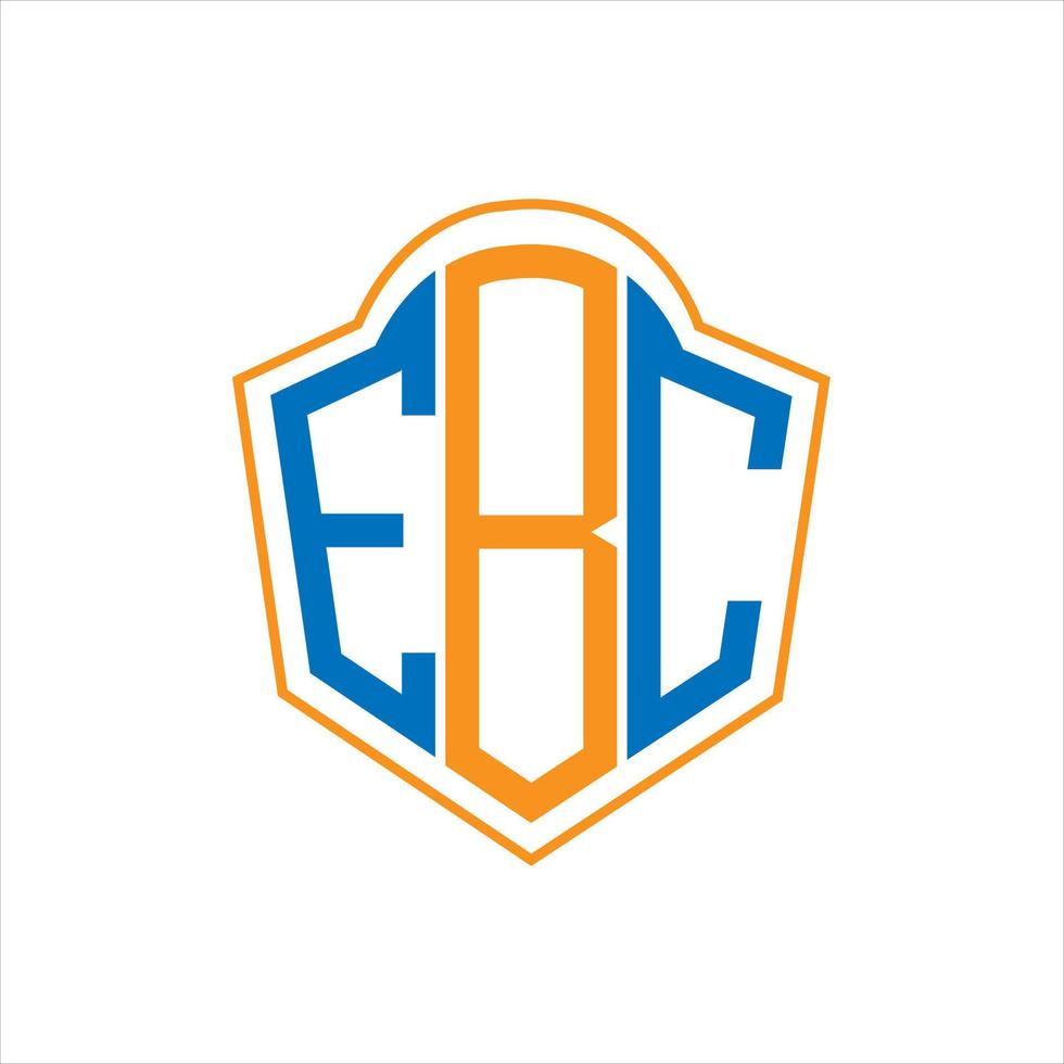 ebc abstrakt monogram skydda logotyp design på vit bakgrund. ebc kreativ initialer brev logotyp. vektor