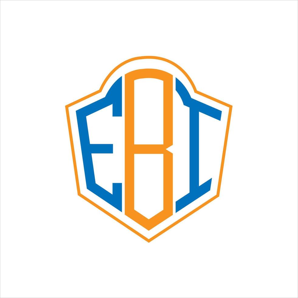eBI abstrakt monogram skydda logotyp design på vit bakgrund. eBI kreativ initialer brev logotyp. vektor
