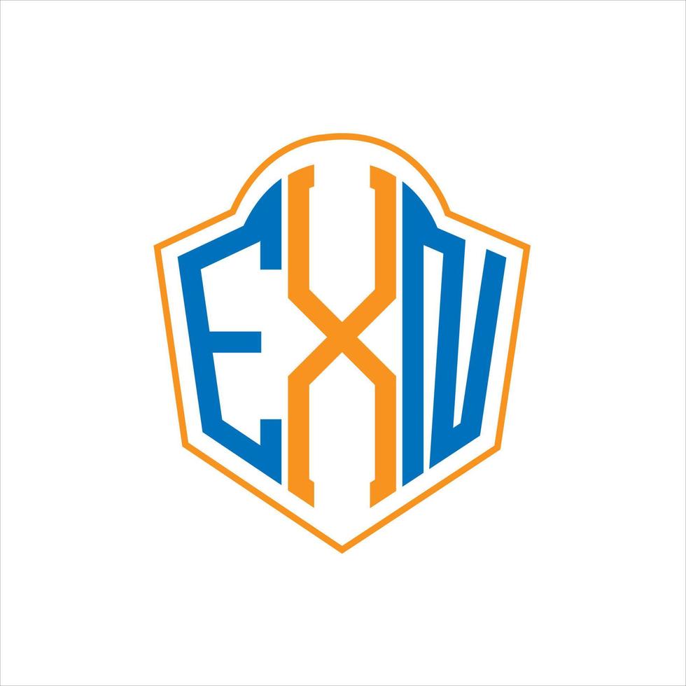 exn abstrakt monogram skydda logotyp design på vit bakgrund. exn kreativ initialer brev logo.exn abstrakt monogram skydda logotyp design på vit bakgrund. exn kreativ initialer brev logotyp. vektor