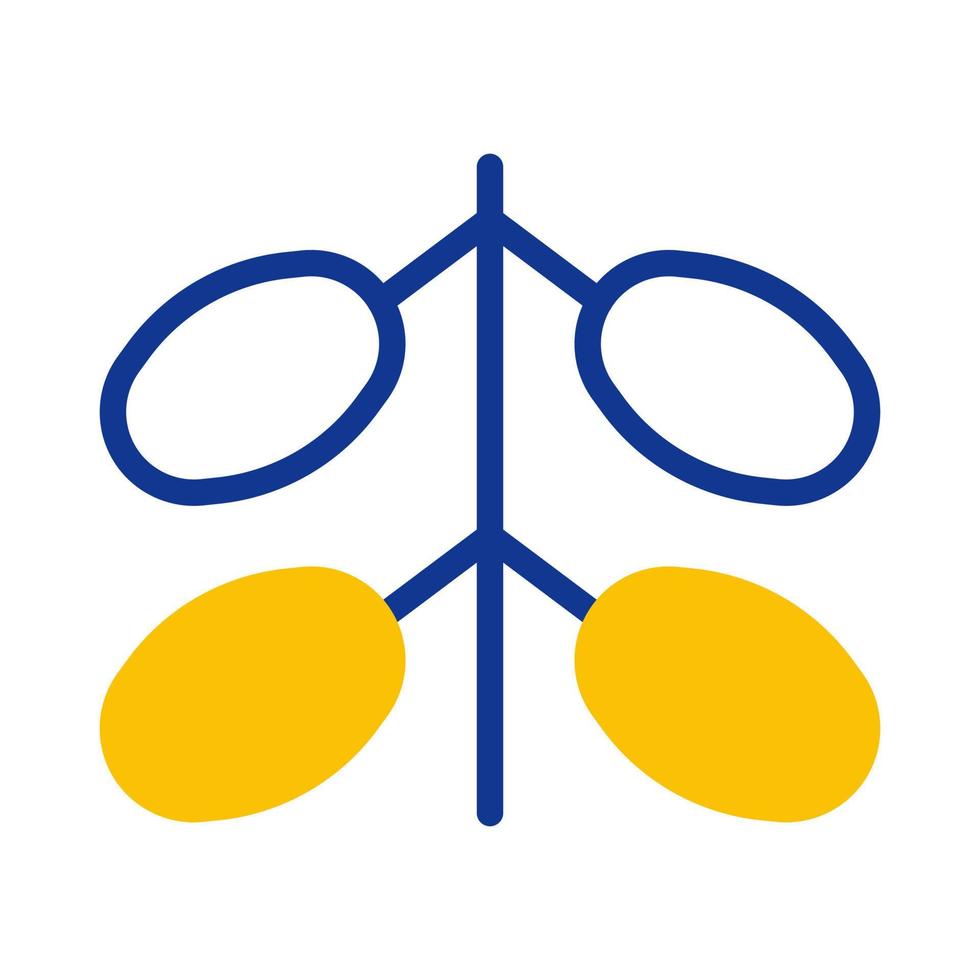 kurma ikon duotone blå gul stil ramadan illustration vektor element och symbol perfekt.