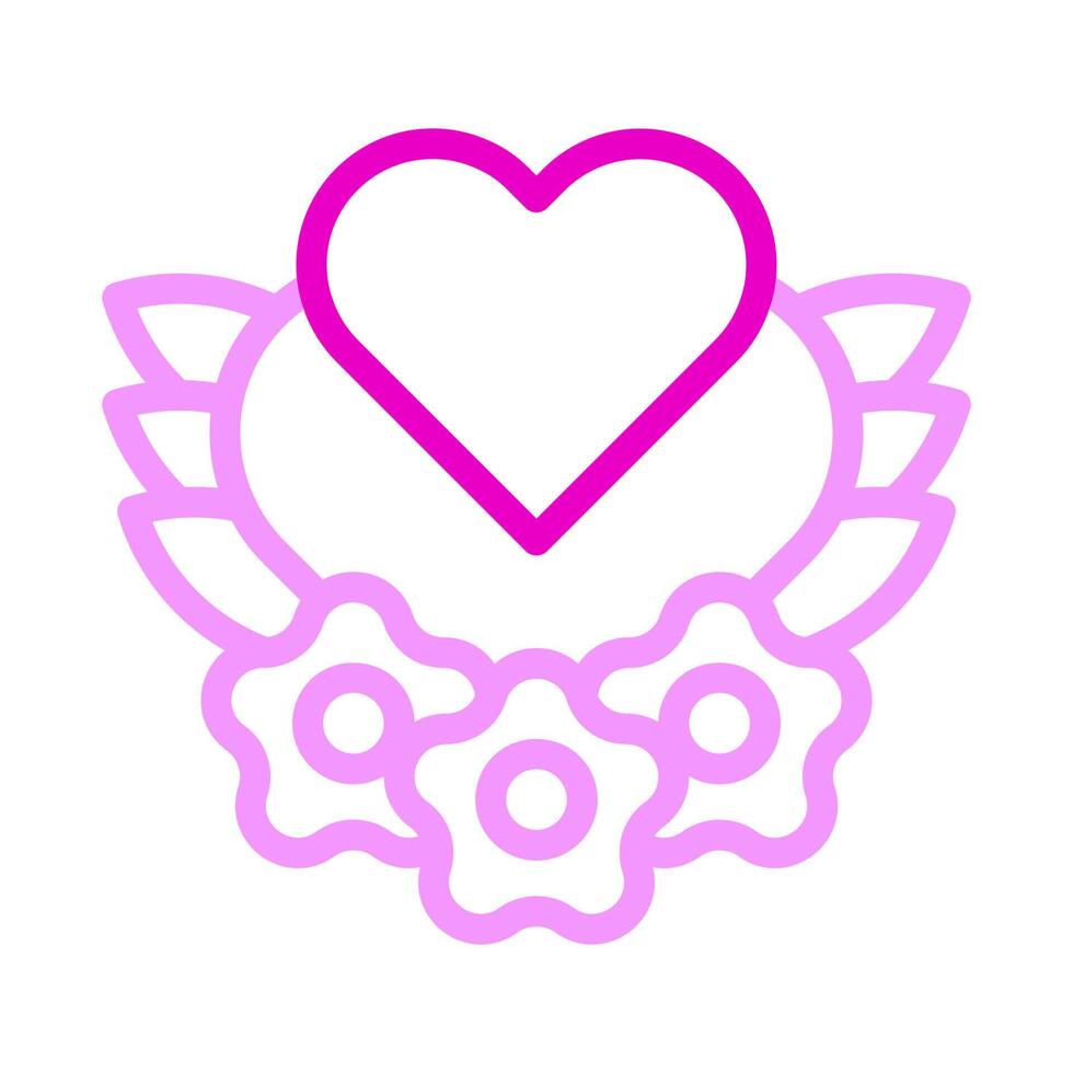 Herz Symbol duocolor Rosa Stil Valentinstag Illustration Vektor Element und Symbol perfekt.