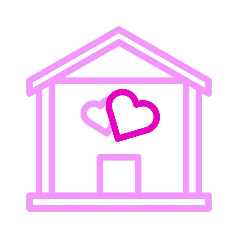 Haus Symbol duocolor Rosa Stil Valentinstag Illustration Vektor Element und Symbol perfekt.