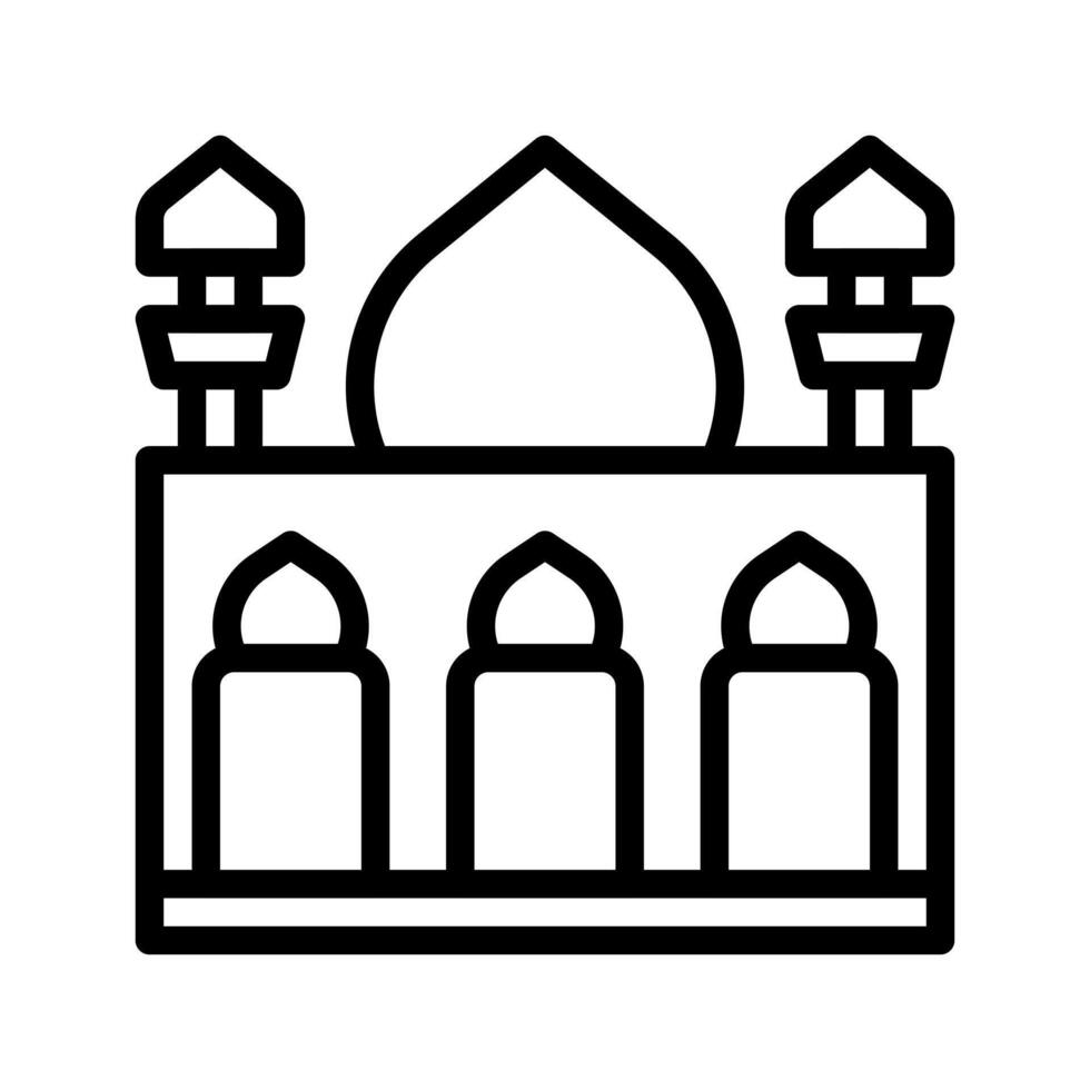 Moschee Symbol Gliederung Stil Ramadan Illustration Vektor Element und Symbol perfekt.