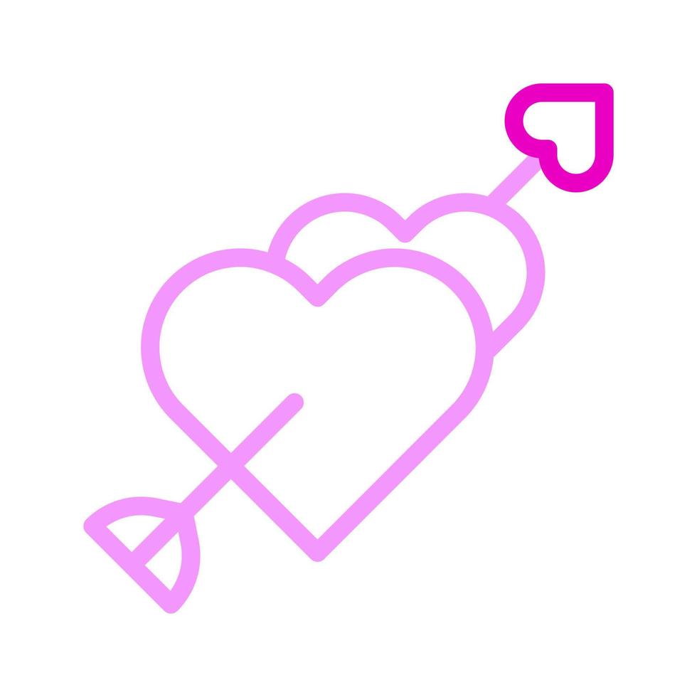 hjärta ikon duofärg rosa stil valentine illustration vektor element och symbol perfekt.