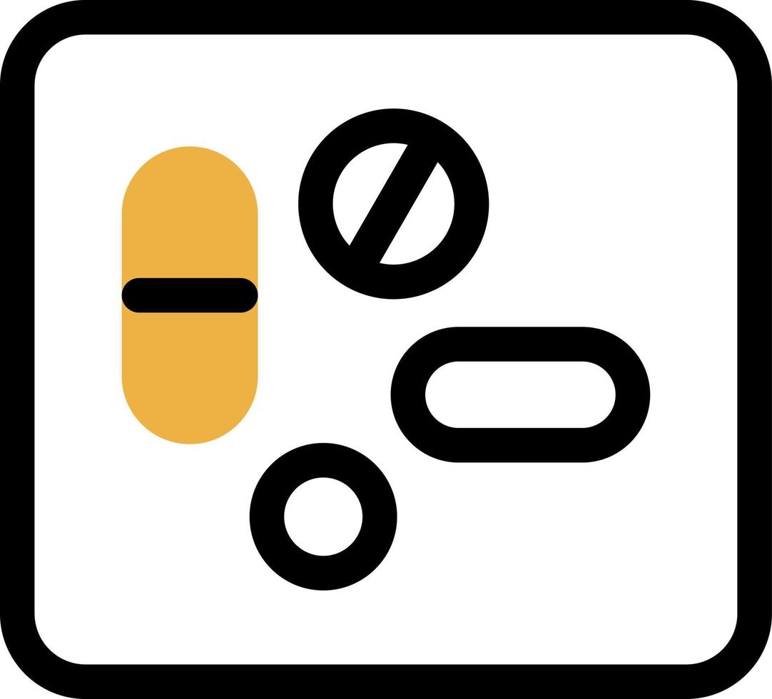 Pillen und Tabletten-Vektor-Icon-Design vektor