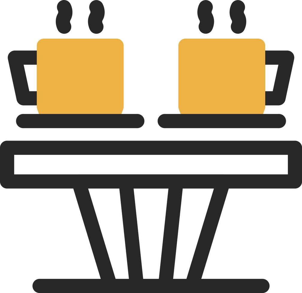 kaffe tabell vektor ikon design