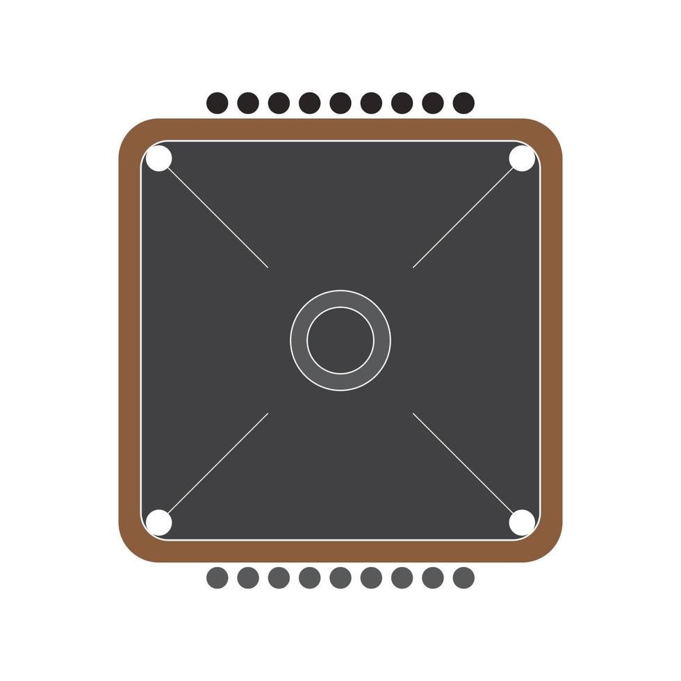 Carrom Tabelle Symbol vektor