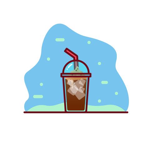 iced kaffe vektor