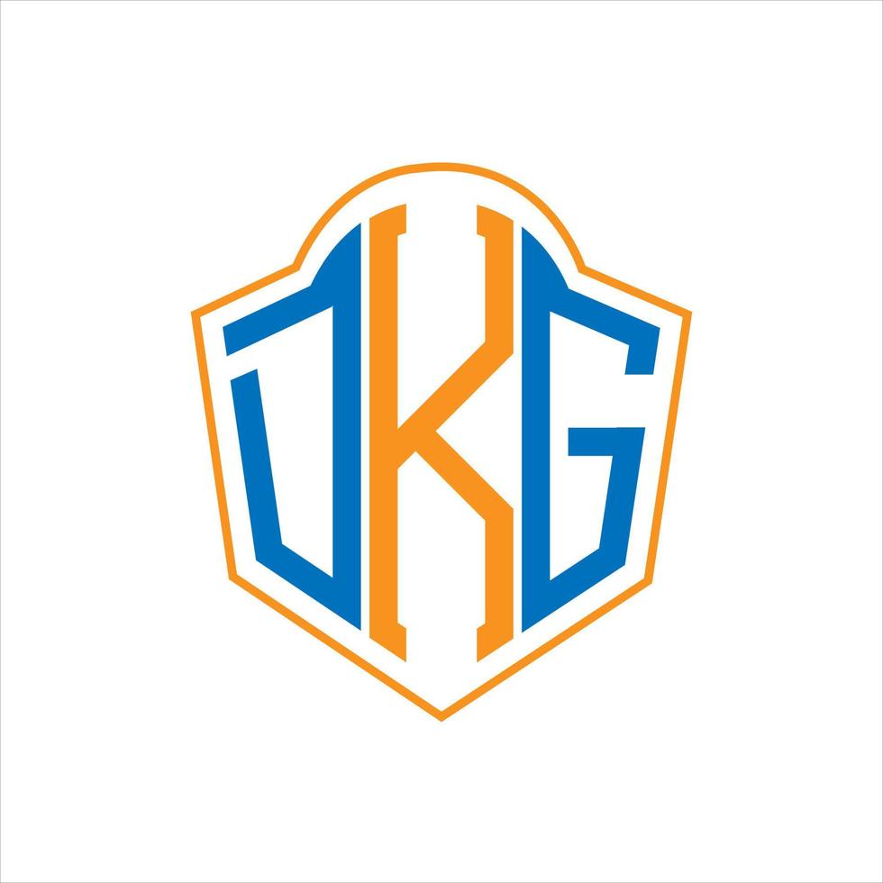 dkg abstrakt Monogramm Schild Logo Design auf Weiß Hintergrund. dkg kreativ Initialen Brief Logo. vektor