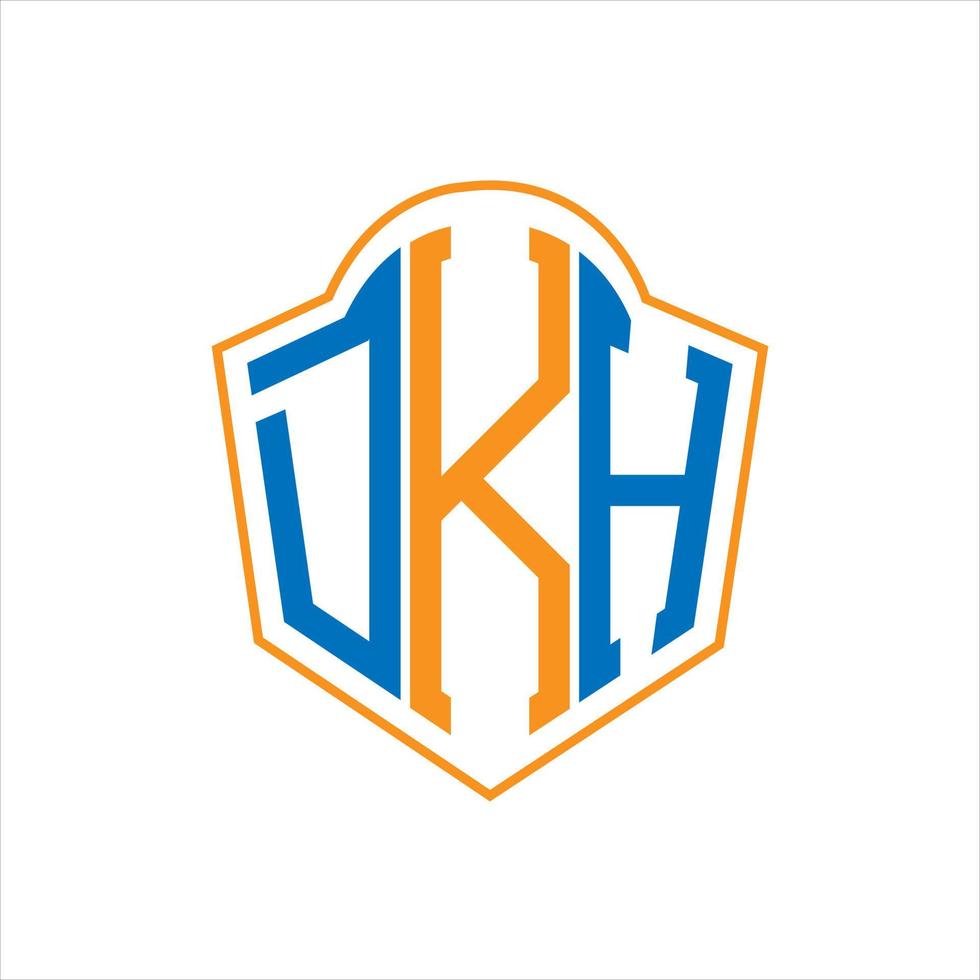 dkh abstrakt monogram skydda logotyp design på vit bakgrund. dkh kreativ initialer brev logotyp. vektor