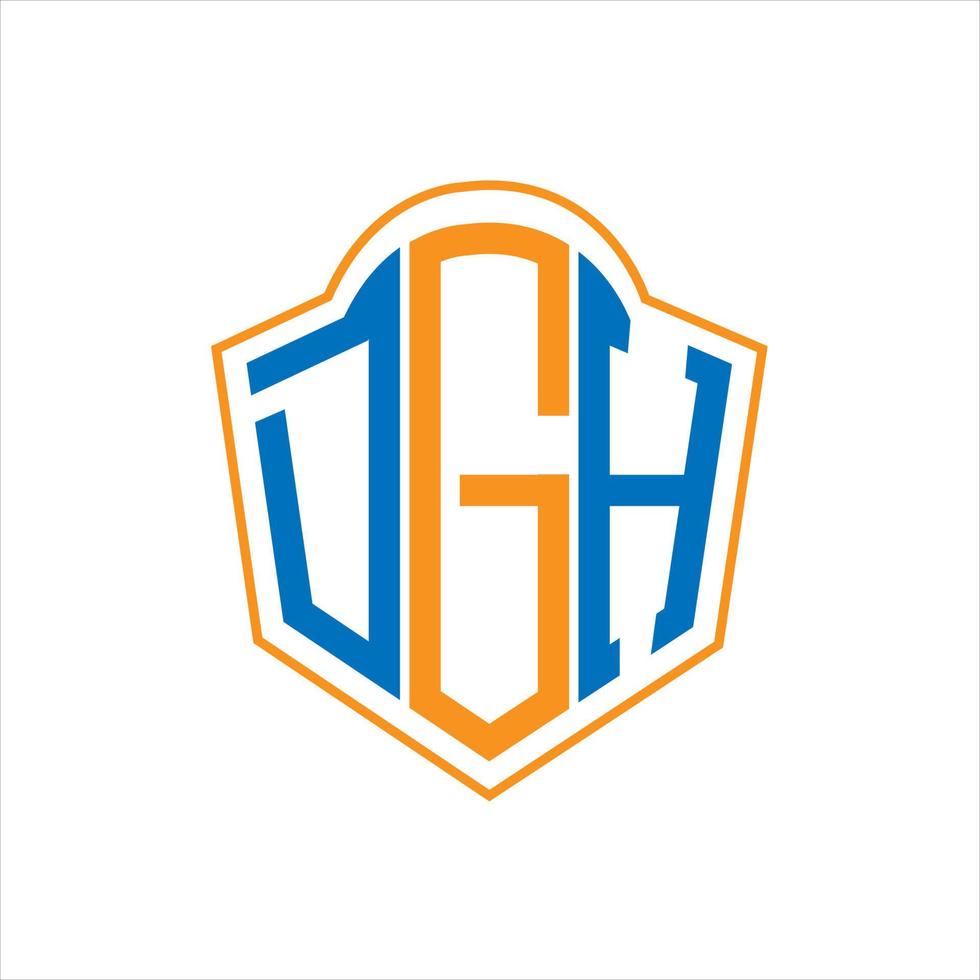 dgh abstrakt Monogramm Schild Logo Design auf Weiß Hintergrund. dgh kreativ Initialen Brief Logo. vektor