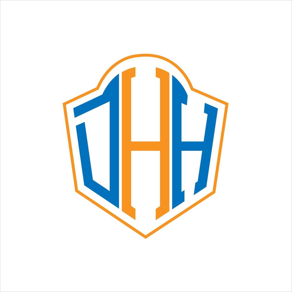 dhh abstrakt monogram skydda logotyp design på vit bakgrund. dhh kreativ initialer brev logotyp. vektor