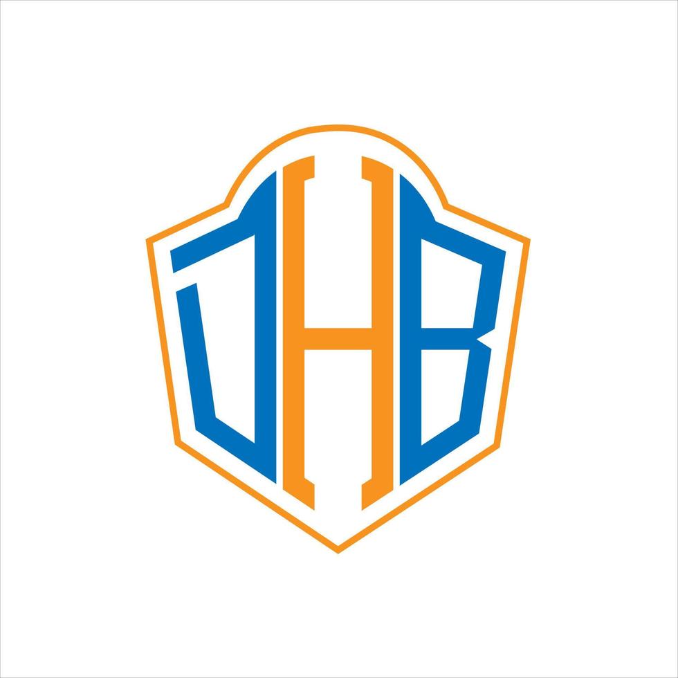 dhb abstrakt monogram skydda logotyp design på vit bakgrund. dhb kreativ initialer brev logotyp. vektor