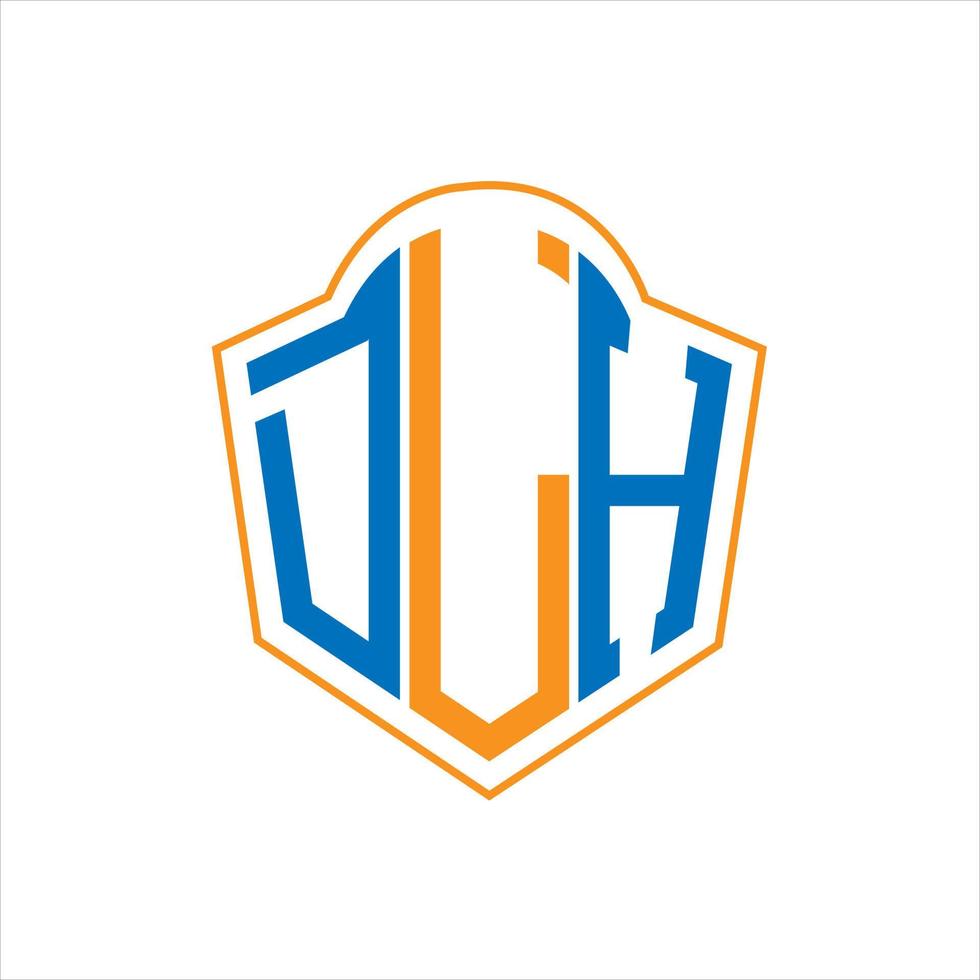 dlh abstrakt monogram skydda logotyp design på vit bakgrund. dlh kreativ initialer brev logotyp. vektor