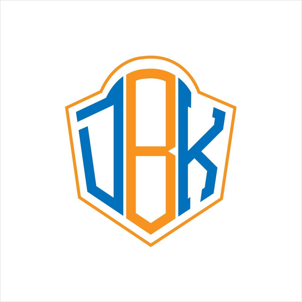 dbk abstrakt monogram skydda logotyp design på vit bakgrund. dbk kreativ initialer brev logotyp. vektor