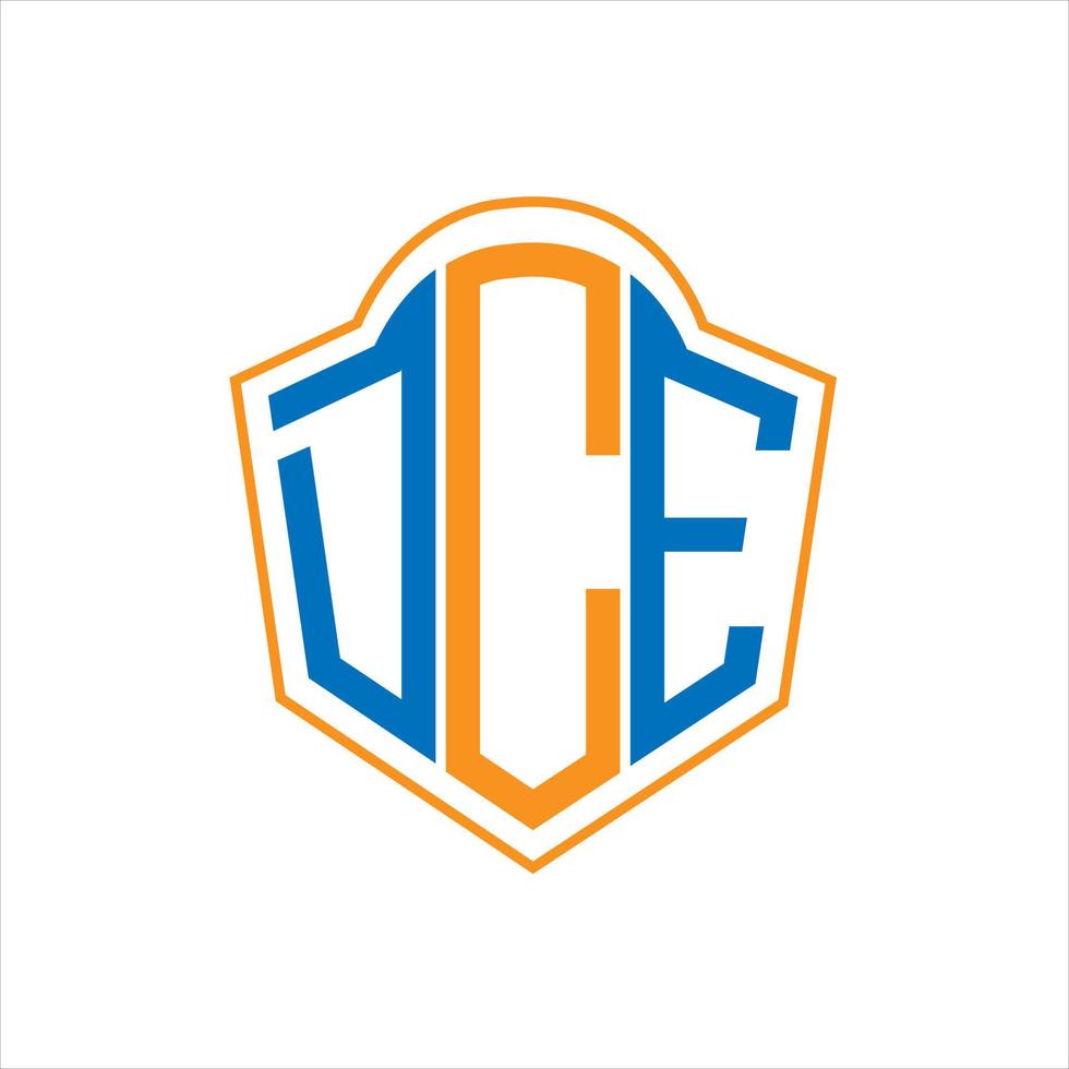 dce abstrakt monogram skydda logotyp design på vit bakgrund. dce kreativ initialer brev logotyp. vektor