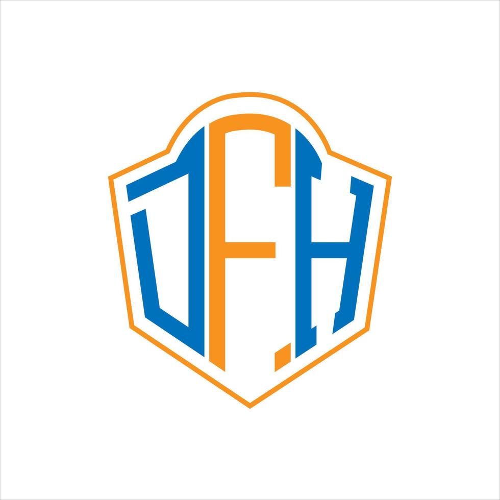 dfh abstrakt Monogramm Schild Logo Design auf Weiß Hintergrund. dfh kreativ Initialen Brief Logo. vektor