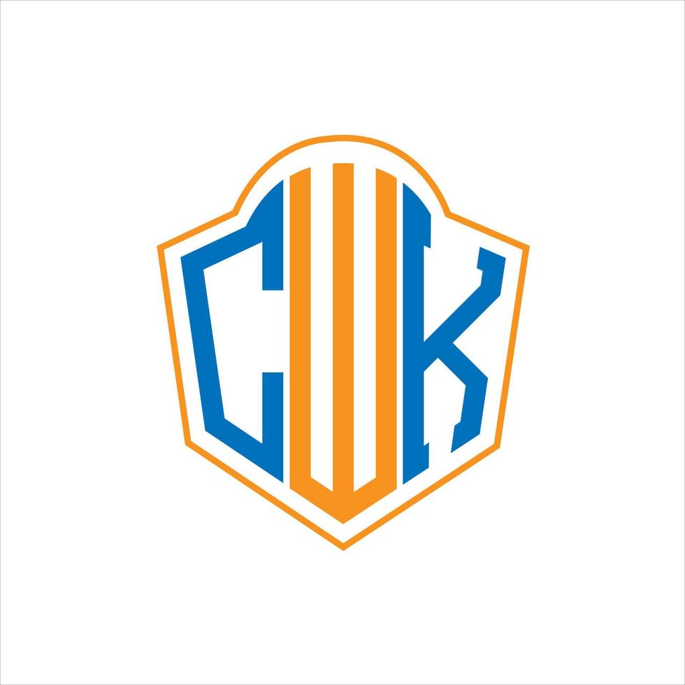 cwk abstrakt monogram skydda logotyp design på vit bakgrund. cwk kreativ initialer brev logotyp. vektor