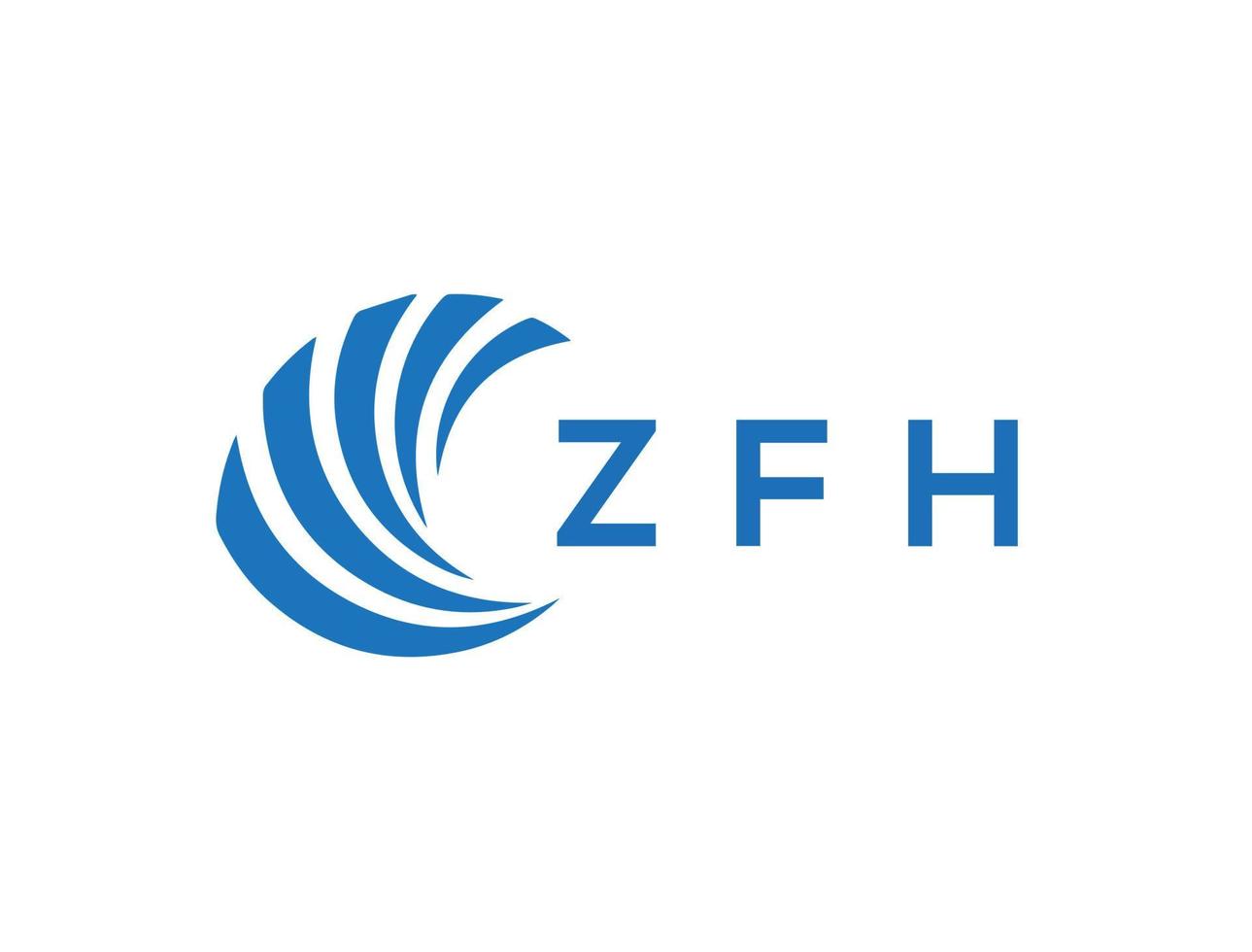 zfh Brief Logo Design auf Weiß Hintergrund. zfh kreativ Kreis Brief Logo Konzept. zfh Brief Design. vektor