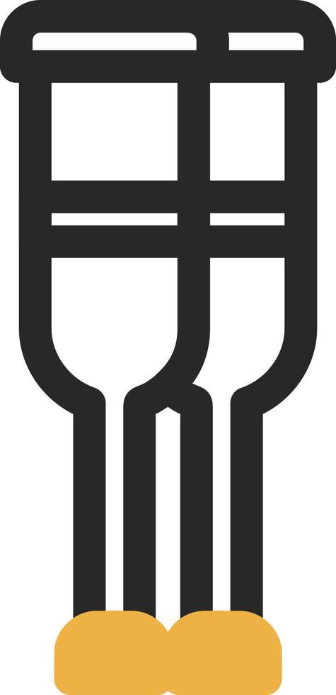 Krücken-Vektor-Icon-Design vektor