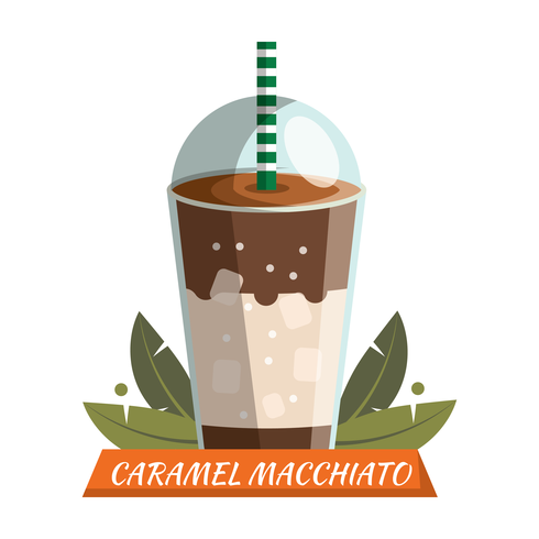 karamell macchiato vektor