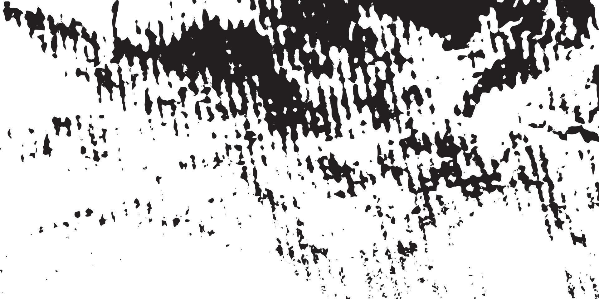 beunruhigte Overlay-Textur, Grunge-Hintergrund schwarz-weiß abstrakt, Vektor-beunruhigter Schmutz, Textur von Spänen, Rissen, Kratzern, Schrammen, Staub, Schmutz. vektor