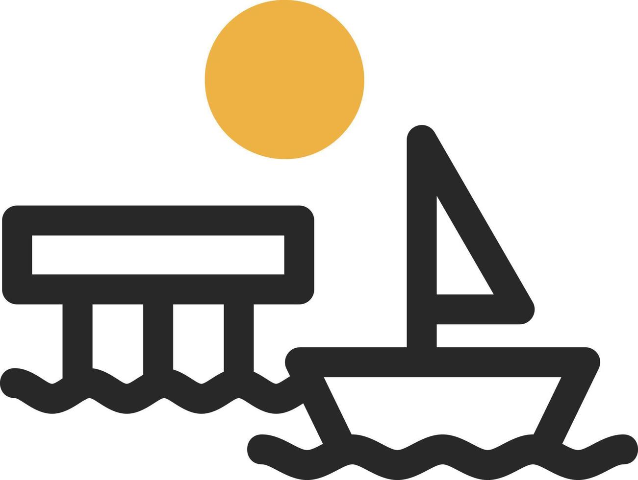 Dock Landschaft Vektor Symbol Design