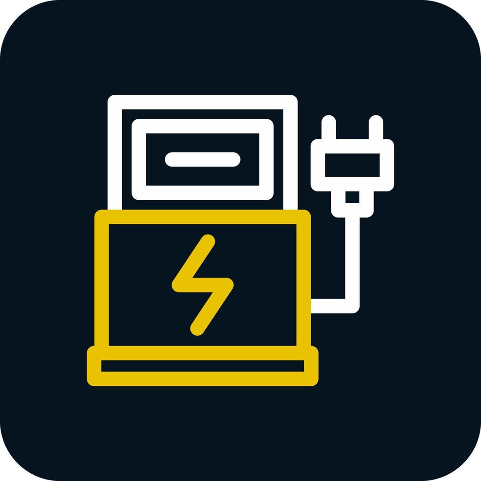 elektrisk bil station vektor ikon design