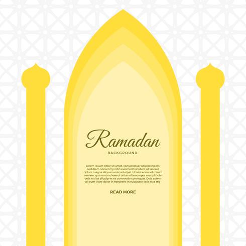 Flat Ramadan Vector Bakgrund