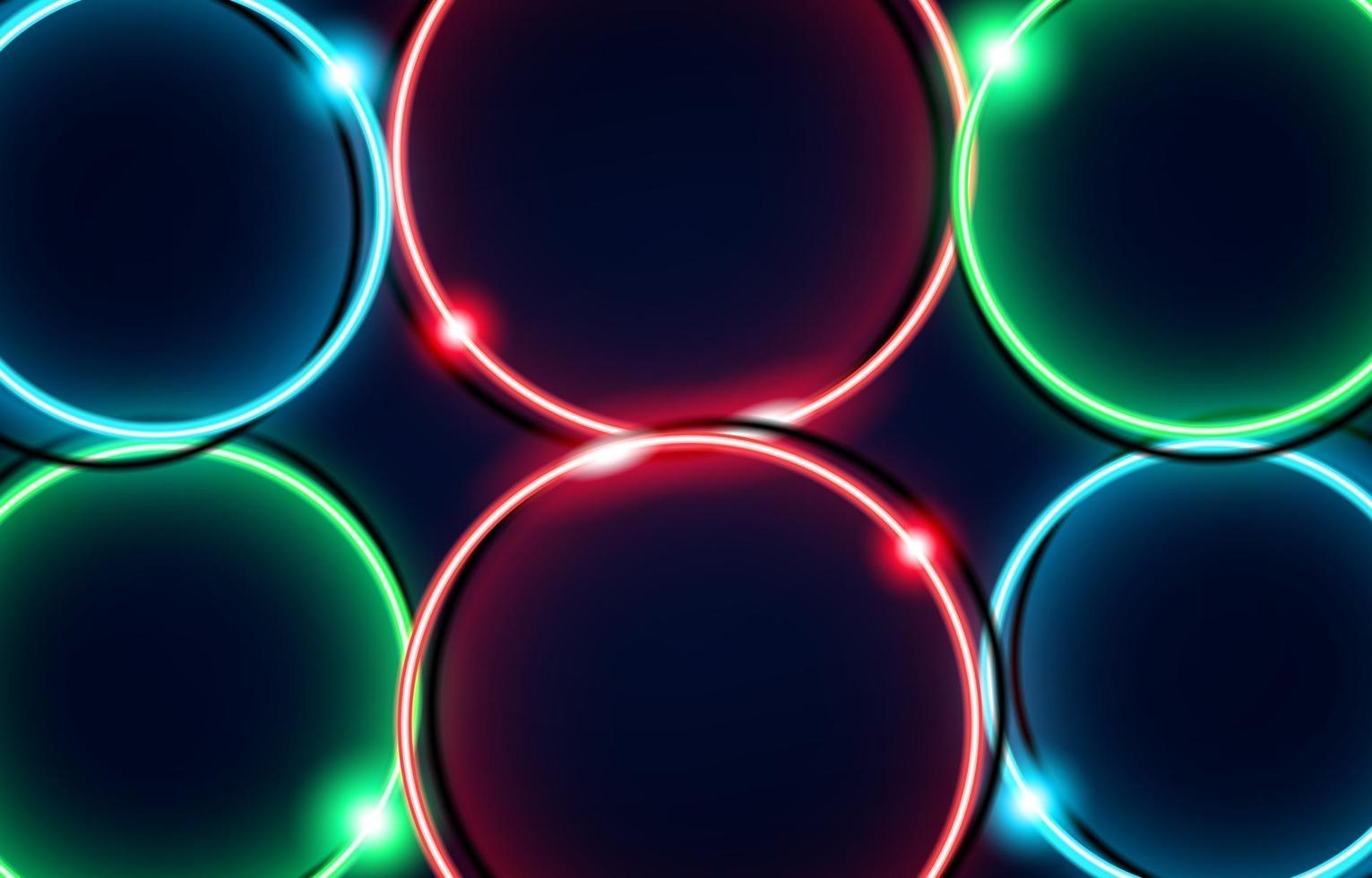 Neon Kreis Luxus Hintergrund mit Metall Textur 3d abstrakt. Geeignet für Tapeten, Banner, Hintergrund, Karte, Buchillustration, Landing Page, Geschenk, Cover, Flyer, Bericht, Geschäft, Social Media vektor