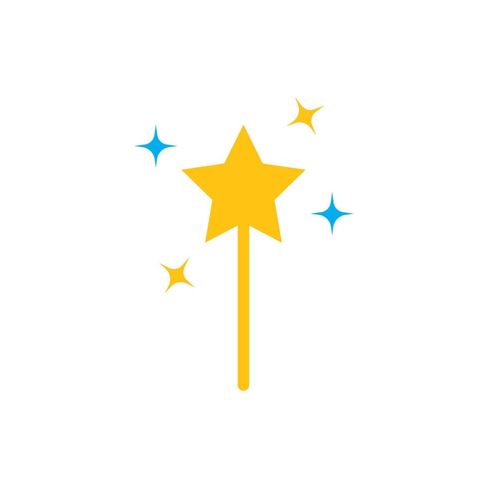 magi stjärna logotyp mall vektor ikon illustration