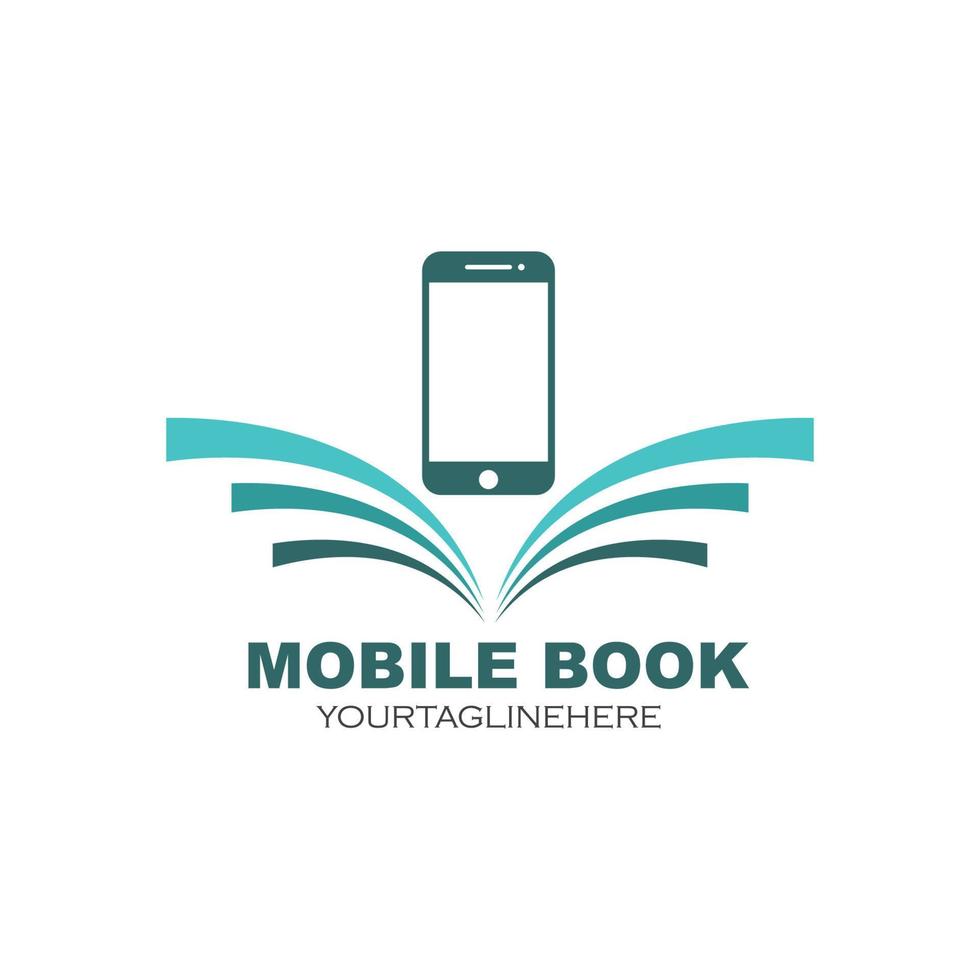 Handy, Mobiltelefon Buch Logo Symbol Vektor Illustration Design
