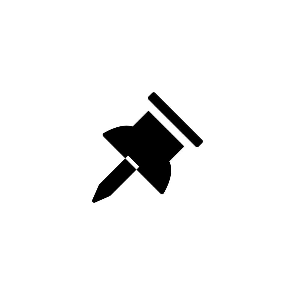 Pin-Symbol. einfaches Reisebüro-Poster-Hintergrundsymbol. Pin-Markenlogo-Designelement. Pin-T-Shirt-Druck. Vektor für Aufkleber.