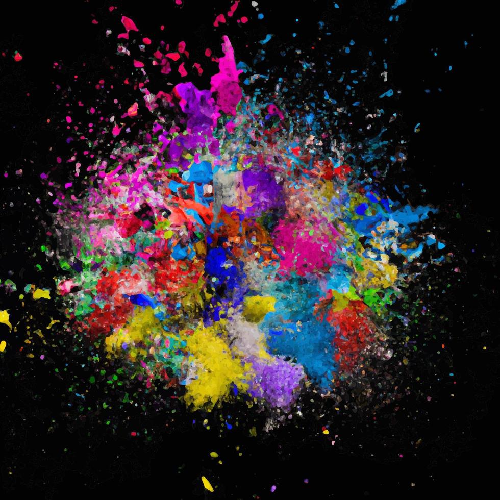 abstrakt Färg stänk och explosion vektor illustration. Färg stänk bakgrund för holi festival