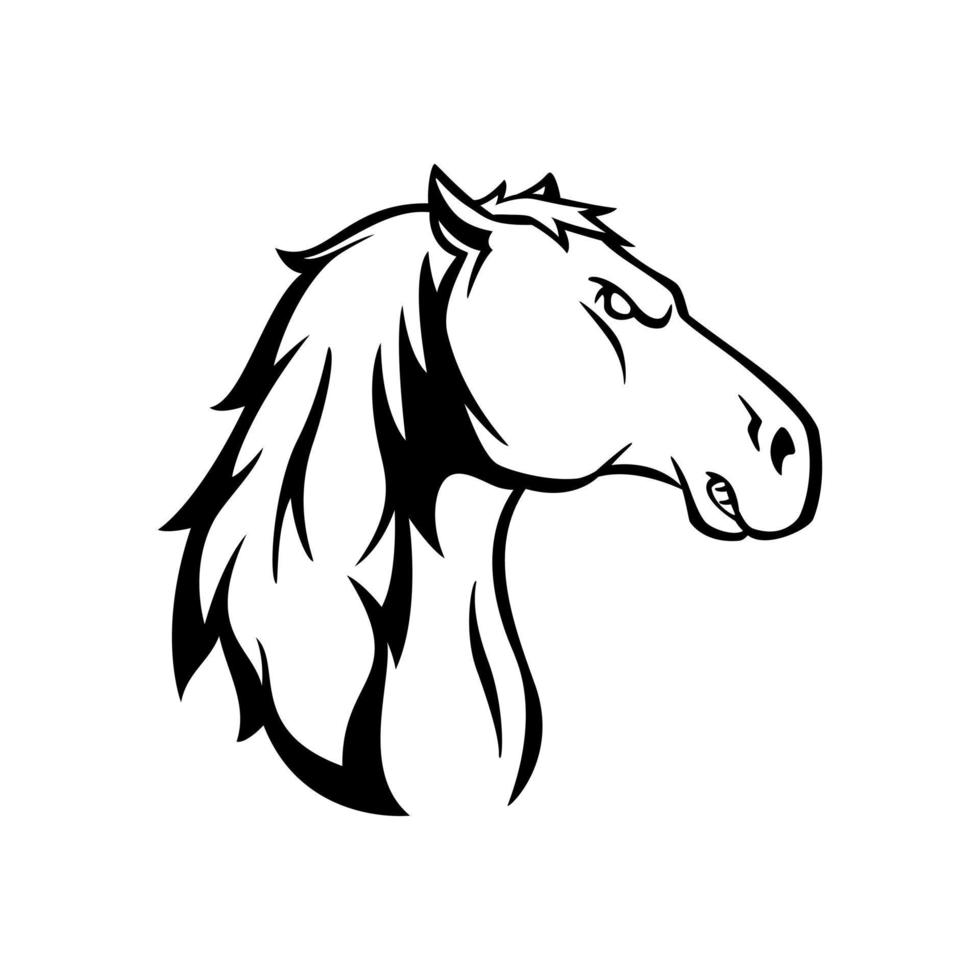 Pferd Symbol auf Weiß Hintergrund vektor
