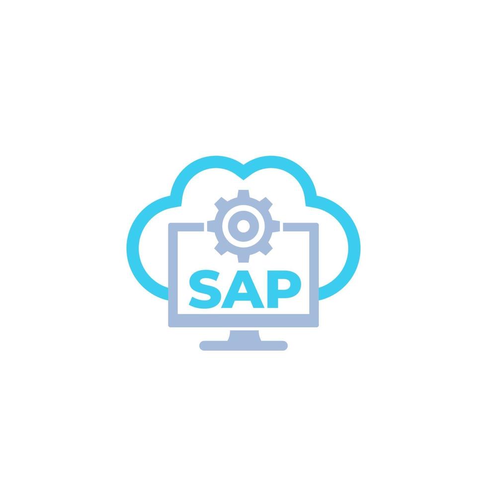 sap, affärsmoln programvara vector icon.eps