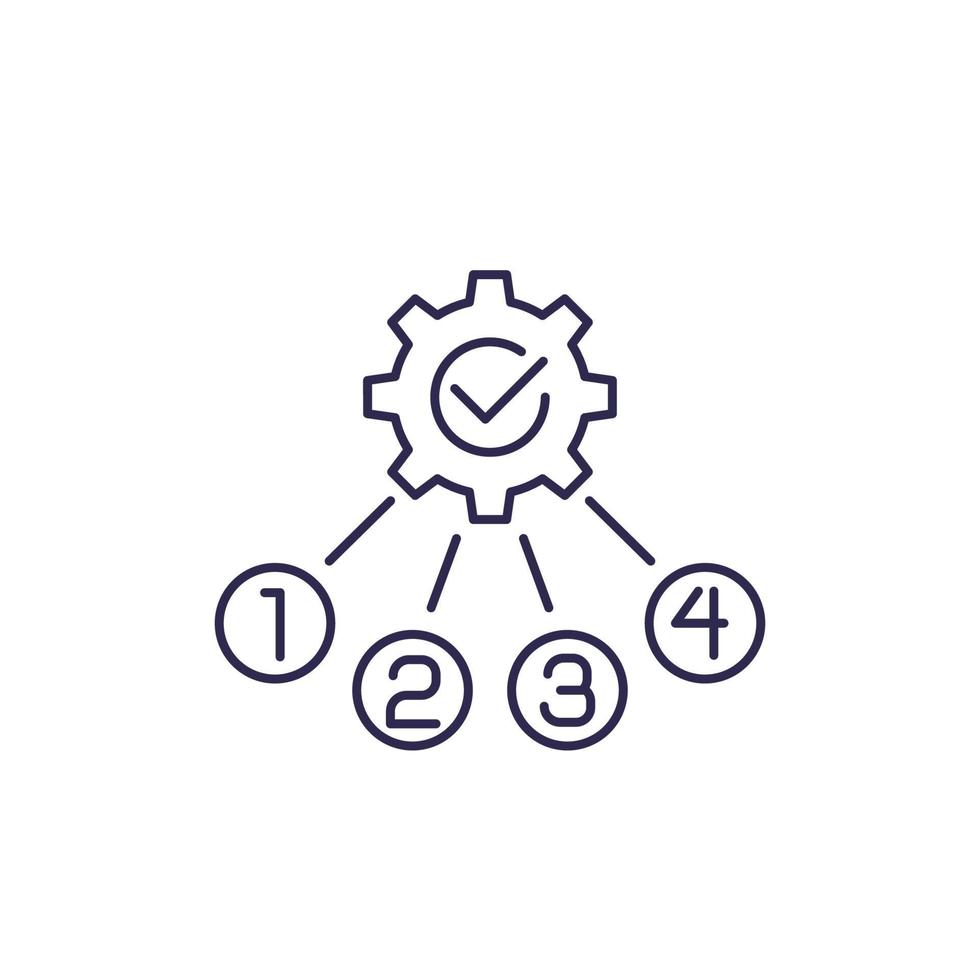 Prozessoptimierung, Liniensymbol, vector.eps vektor