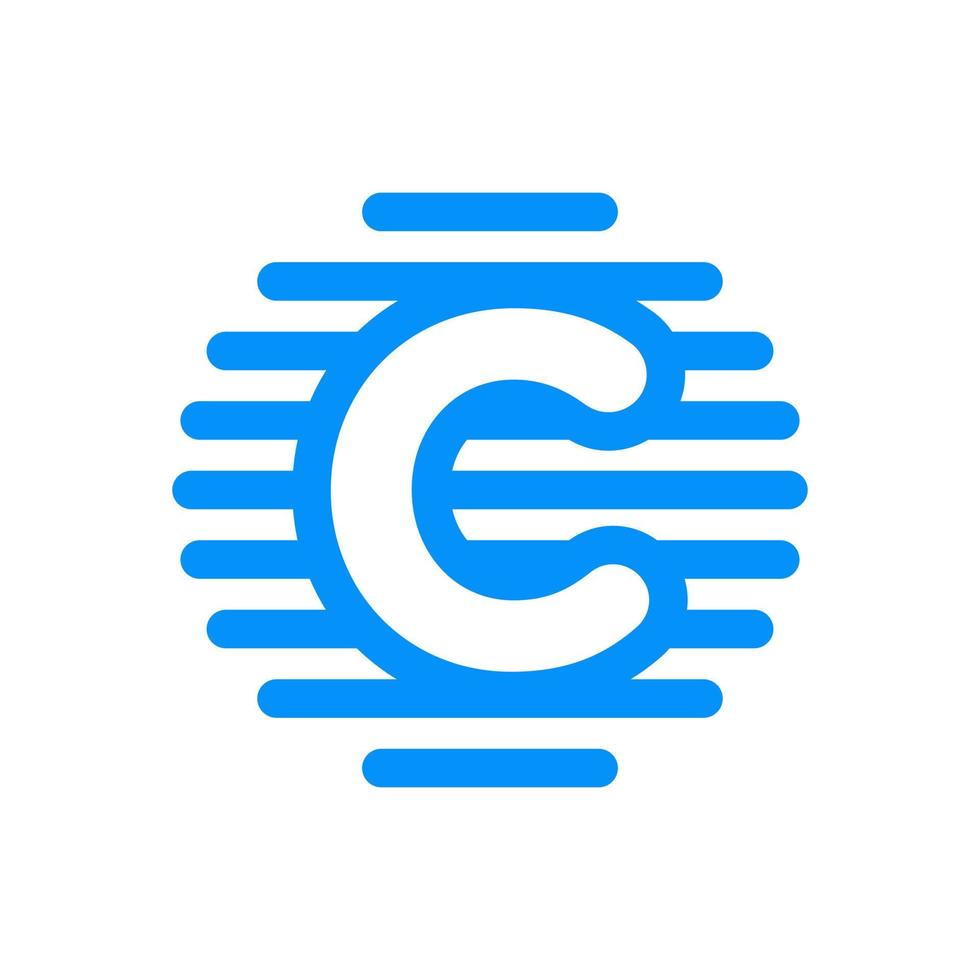 Initiale c Kreis Linie Logo vektor