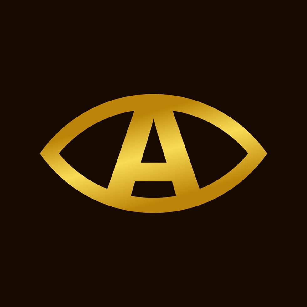 Initiale ein Auge Logo vektor