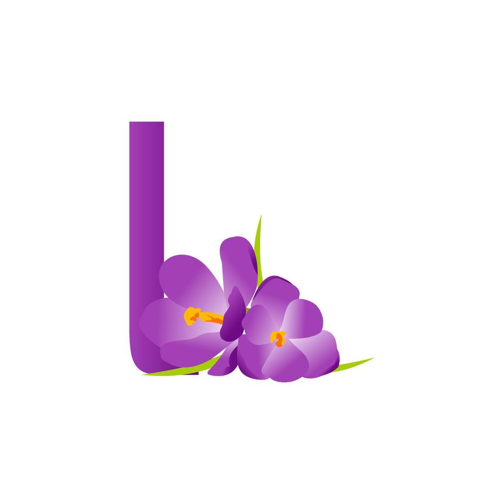 första jag blomma logotyp vektor