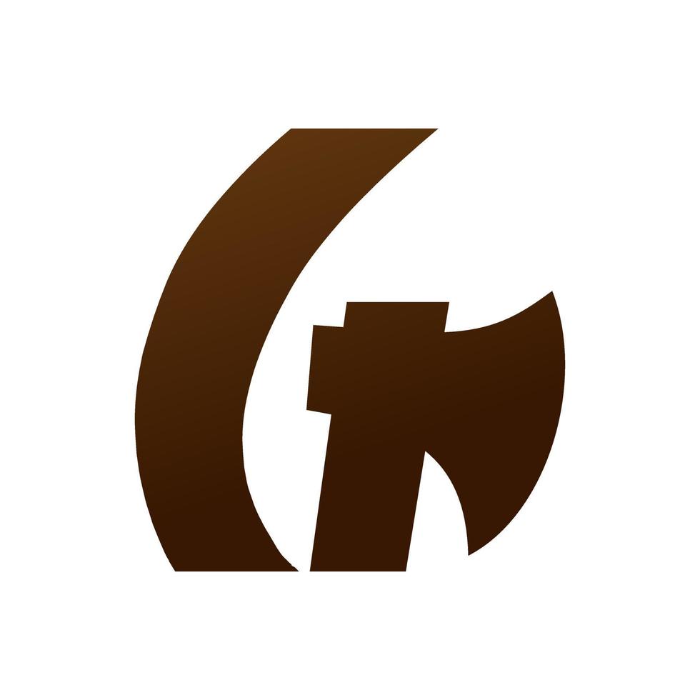 Initiale G Axt Logo vektor
