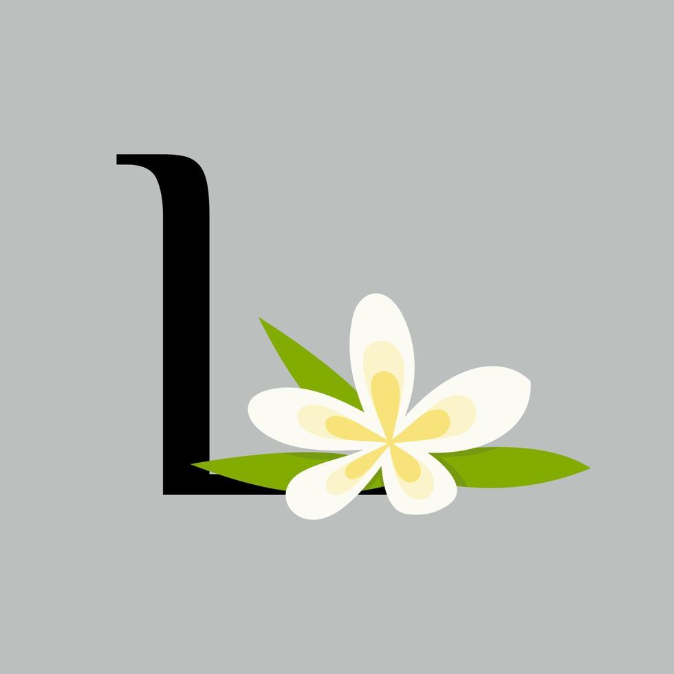 Initiale l Schönheit Blume Logo vektor