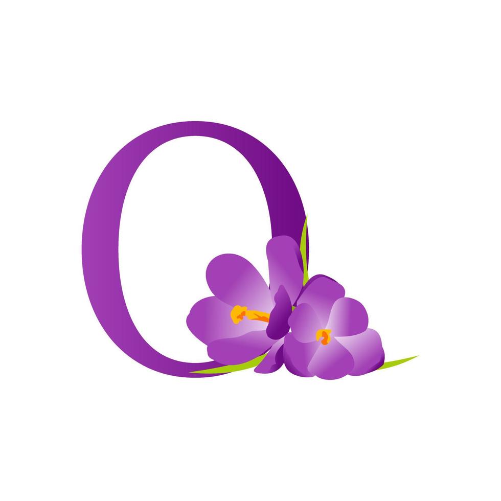 första o blomma logotyp vektor