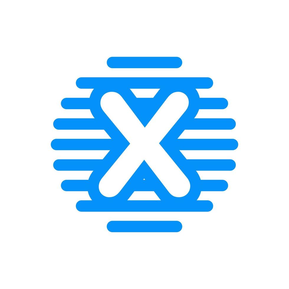 Initiale x Kreis Linie Logo vektor