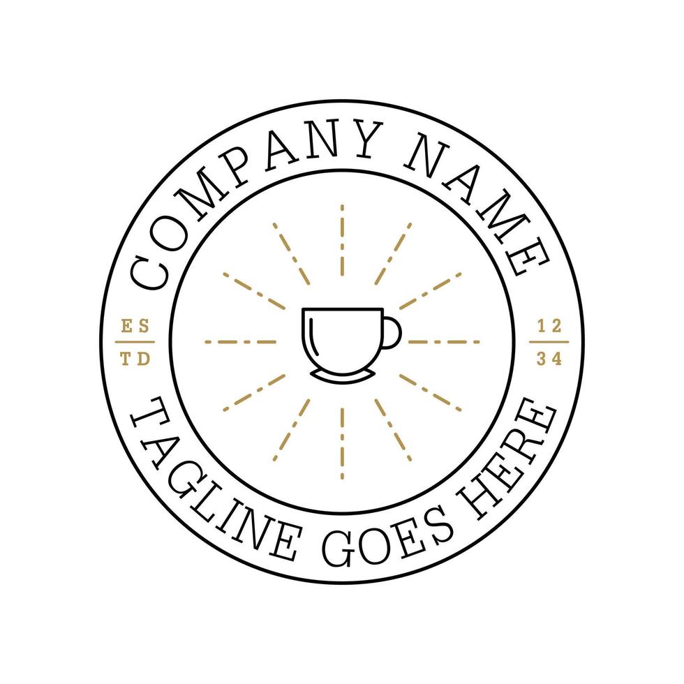 Kafé eller restaurang logotyp vektor