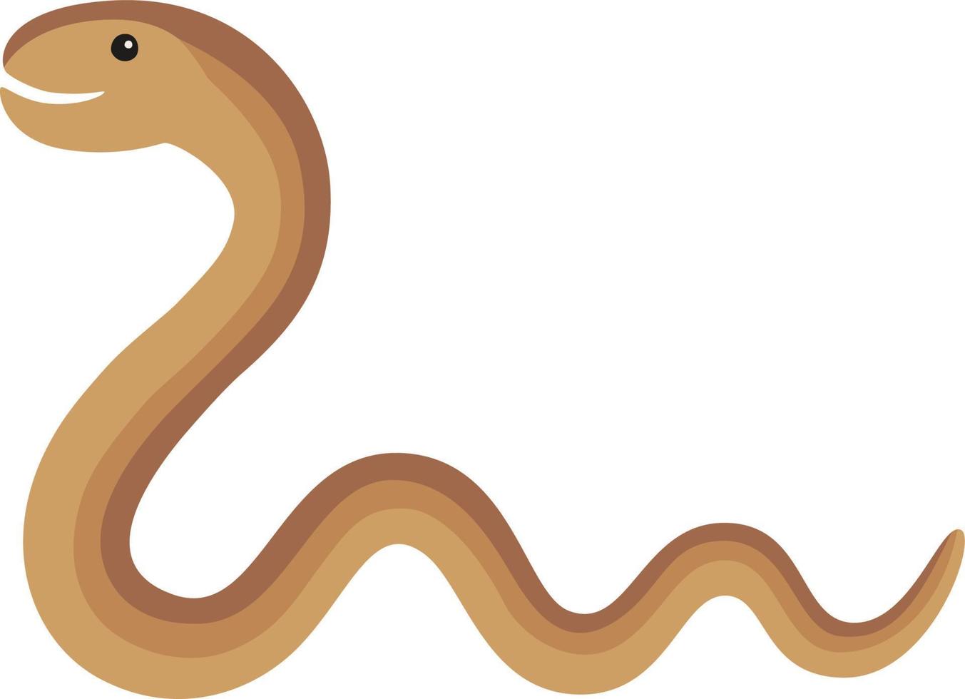 tecknad serie långsam mask liknar en orm vektor