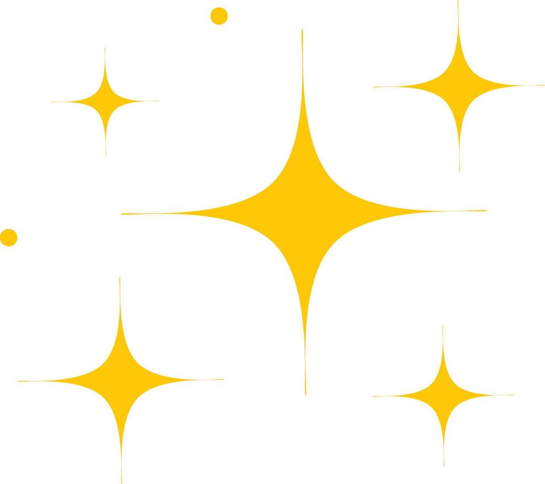 ljus tindra. pärlar ikon. gul guld stjärna element, ljus vektor