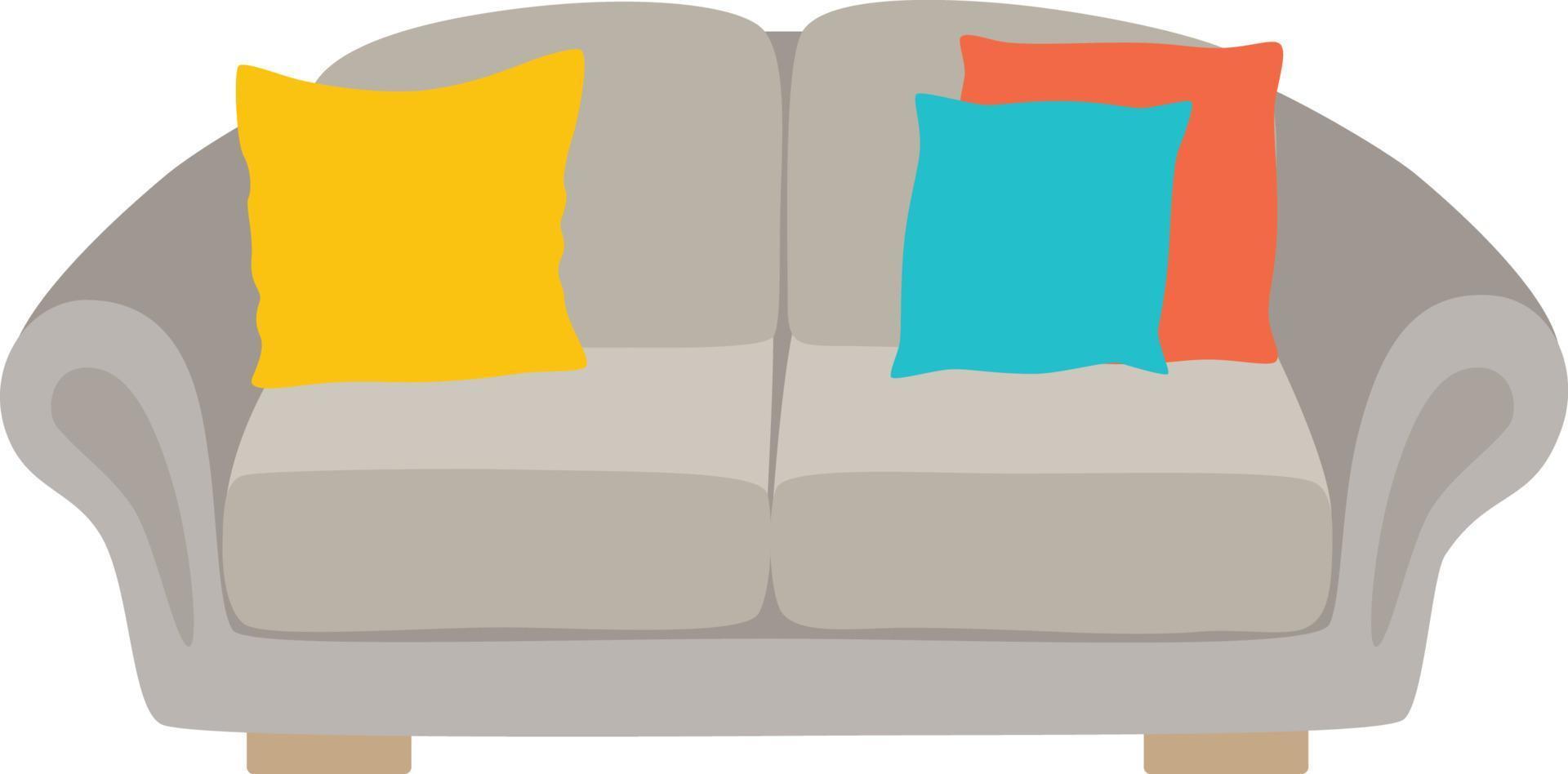 illustration av en soffa med kuddar vektor